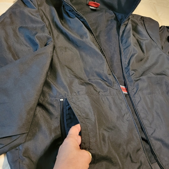 ID wear men's size: extra large zip-up black windbreaker jacket 100% polyester - Picture 11 of 16